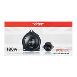 VIBE OPTISOUND Tesla center-speaker packaging front showing a midrange driver, tweeter and 180W marking