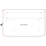 VIBE enclosure trim template with a dashed cut line and a This Side Out orientation label