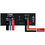 VIBE amplifier wiring diagram identifying ground, remote, battery and subwoofer terminals