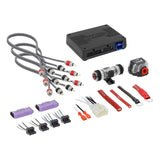 Axxess interface with RCA leads, wiring plugs, fuse holder and power-cable terminals