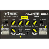 Powerbox 100.4 Mini Amp 1 setup showing full-range crossovers and four-channel input mode