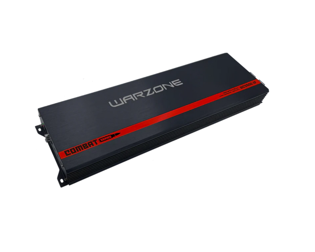 Warzone Combat WC3500.1D amplifier, angled view with model number visible